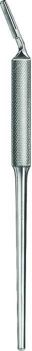 Scalpel handle, round, angled, no. 3, length 14 cm
