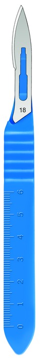 Disposable scalpel, figure 18, sterile