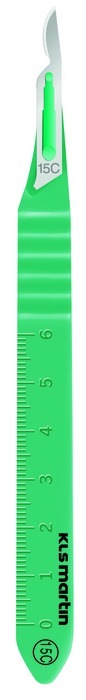 Disposable scalpel, figure 15 C, sterile