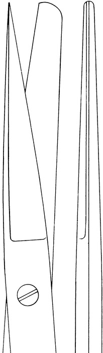 Operating scissors, pointed/blunt, straight, length 13 cm - Image 2