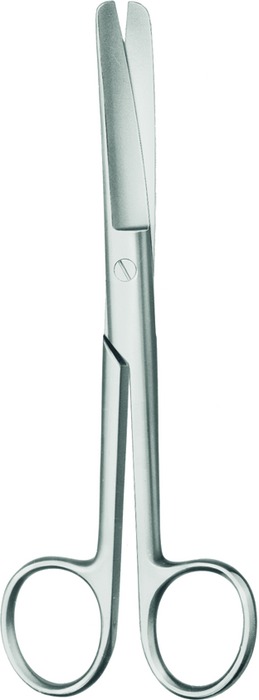 Operating scissors, blunt/blunt, curved, length 14.5 cm