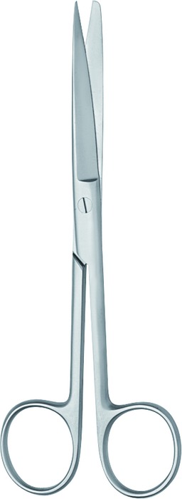 Surgical scissors, pointed/blunt, straight, length 14.5 cm