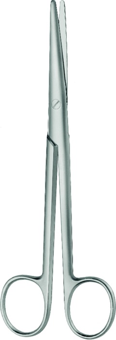 Dissecting scissors, standard, acc. to Mayo-Stille, blunt/blunt, straight, length 16 cm