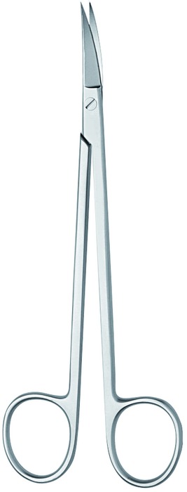 Scissors, acc. to Kelly, curved, length 16 cm