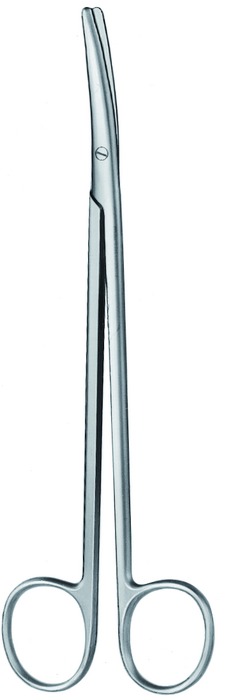 Dissecting scissors, acc. to Metzenbaum, curved, length 28.5 cm