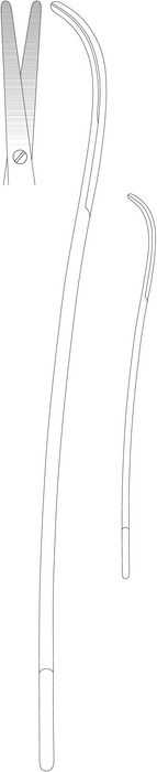 TC dissecting scissors, acc. to Hohenfellner, length 24 cm - Image 2