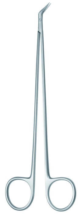 Micro scissors, acc. to Dietrich-Potts, 45°, cutting edge length 10 mm, length 18 cm