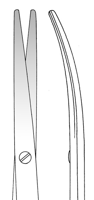 Scissors, acc. to Toennis-Adson, curved, length 17.5 cm - Image 2