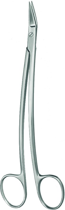 Tonsil scissors, standard, acc. to Dean, S-shape, angled, length 17 cm