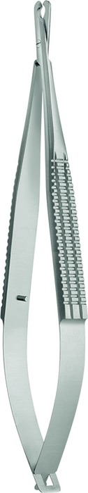 Micro vein scissors, acc. to Biemer, straight, length 12 cm