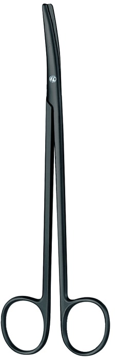 TCC Blackline dissecting scissors, acc. to Metzenbaum, curved, length 25 cm