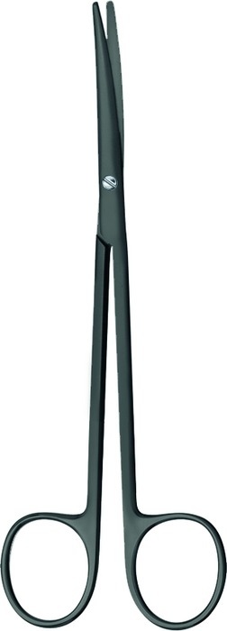 TCC Blackline dissecting scissors, curved, length 18 cm