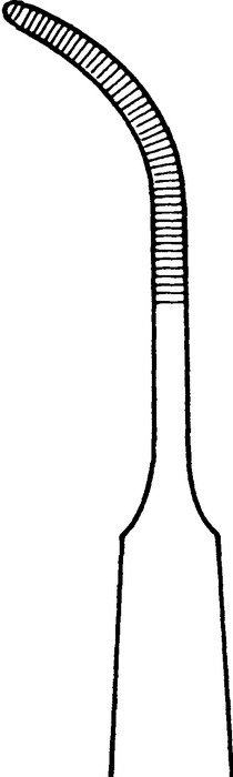 Dressing forceps, acc. to Gerald, curved, length 17 cm