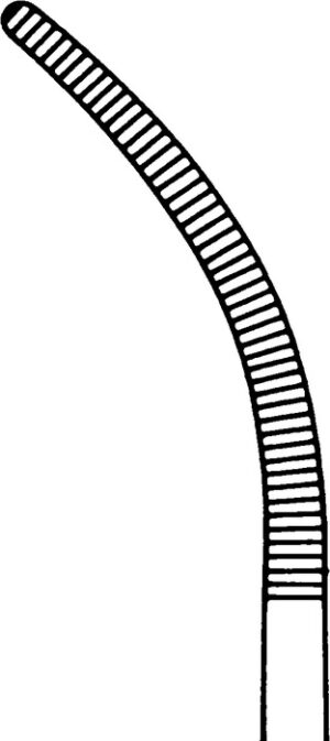 Dressing forcep, acc. to Cushing curved, length 17 cm