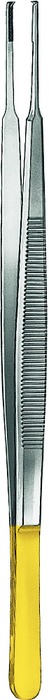 TC gold forceps, acc. to  Gerald, 1 x 2 teeth, standard profile, length 17.5 cm