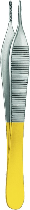TC gold dressing forceps, acc. to Adson, length 12 cm
