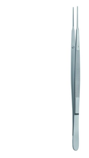 Atraumatic forceps, acc. to Gerald, width 1.2 mm, length 20 cm
