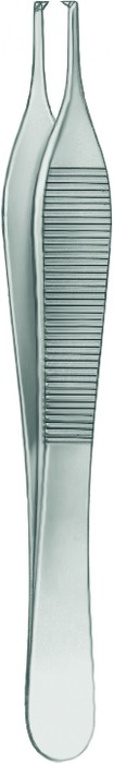 Tissue forceps, acc. to Adson, 1 x 2 teeth, length 12 cm