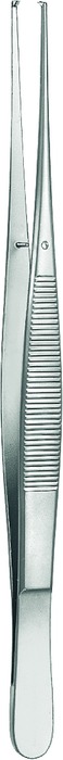 Forceps, acc. to Potts-Smith, 1 x 2 teeth, length 21 cm