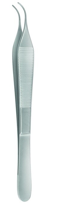 Dissecting forceps, micro Adson acc. to Shigeno, curved, length 15 cm