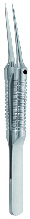 Dilating forceps, 10°, Ø 0.10 mm, length 11 cm