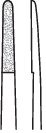 Micro forceps, straight, 6.0 mm x 0.7 mm, length 21 cm