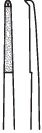 Micro forceps, straight, 1 x 2 teeth, Ø 0.4 mm, length 18 cm