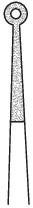 Ring forceps, titan, straight, Ø 2.0 mm x 1.0 mm, length 21 cm
