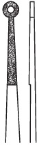 Ring forceps, straight, plateau, Ø 2.0 mm x 1.0 mm, length 21 cm