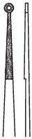 Ring forceps, titan, straight, plateau, Ø 1.0 mm x 0.5 mm, length 18 cm