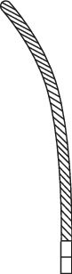 Bulldog clamp, titanium, acc. to Mini-Glover, for arteries, curved, Clamp length 23 mm, length 50 mm - Image 2