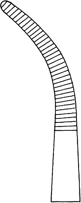Haemostatic forceps, acc. to Adson, curved, length 18.5 cm