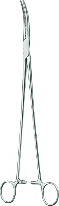 Dissecting forceps, acc. to Zenker, slightly curved, length 29.5 cm
