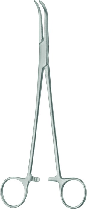 Dissecting forceps, acc. to O’Shaugnessy, curved, length 15 cm