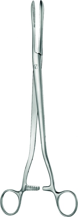 Tampon forceps, acc. to Collin, straight, length 25 cm