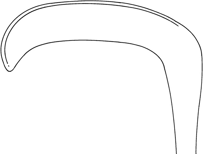 Retractor, acc. to Richardson, 30 mm x 29 mm, length 24 cm