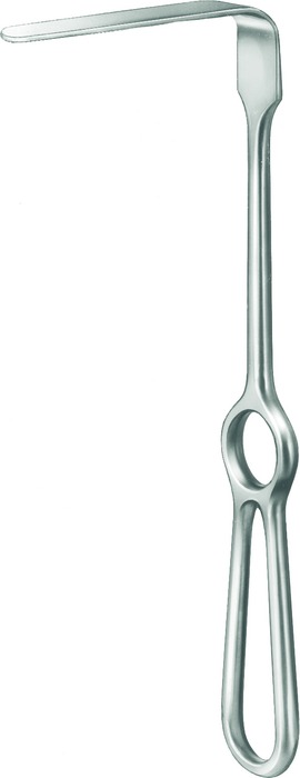 Retractor, acc. to Brunner, straight, 80 x 20 mm, length 25.5 cm