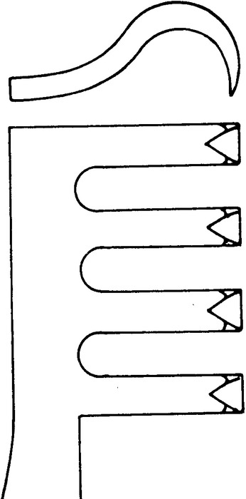 Woundspreader, sharp, 3 x 4 teeth, 30 mm, length 7.5 cm - Image 2