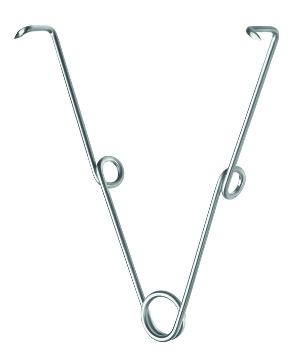 Spring spreader, sharp, 1 x 1 teeth, length 11.5 cm