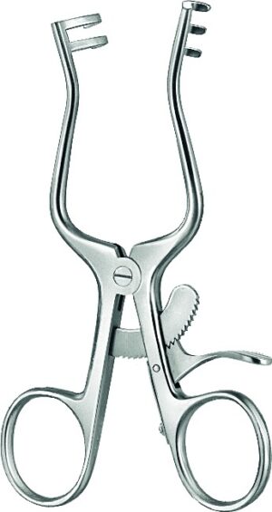 Woundspreader, acc. to Weitlaner, sharp, 2 x 3 teeth, 40 mm, length 11 cm