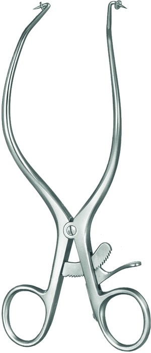 Woundspreader, acc. to Gelpi, 1 x 1 teeth, length 18.5 cm
