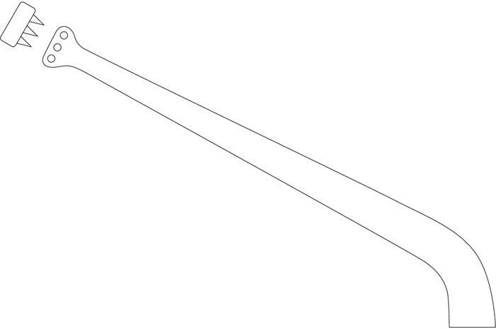 Vertebral spreader, lumbal, 3 teeth, length 13 cm - Image 2