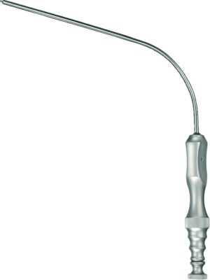 Suction tube, acc. to Poppen, angled, Ø 3.3 mm, working length 18 cm