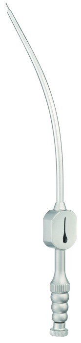Suction tube, acc. to Fukushima, working length 100 mm, Ø 1.3 mm, length 16 cm