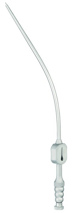 Suction tube, acc. to Fukushima, working length 140 mm, Ø 4.0 mm, length 20.5 cm