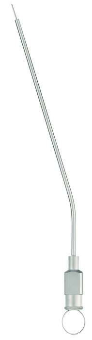 Suction cannula, acc. to Rosen, angled, Luerlock, Ø 0.7 mm, length 9.5 cm