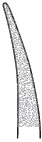 Microneedle holder, titanium, curved, without ratchet, length 15 cm