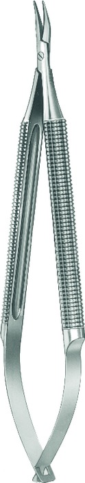 Microneedle holder, acc. to Barraquer, curved, without ratchet, length 13.5 cm