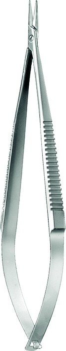 Microneedle holder, acc. to Castroviejo, straight, without ratchet, length 14.5 cm