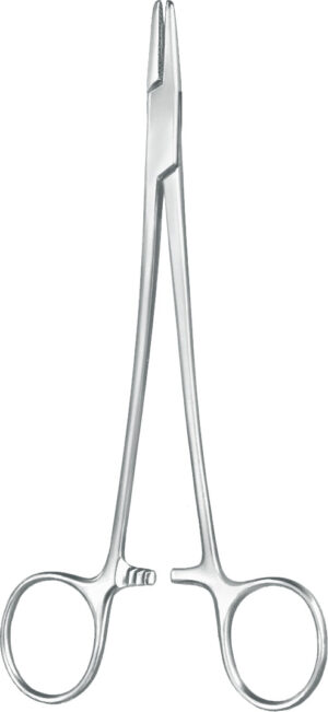 Needle holder, acc. to Mayo-Hegar, fenestrated, length 14.5 cm